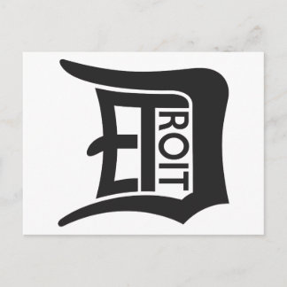 Detroit D Postcard
