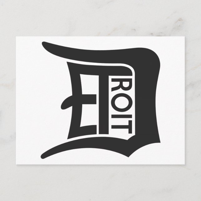 Detroit D Postcard (Front)