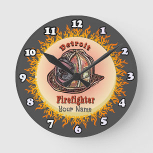 Detroit  Firefighter clock