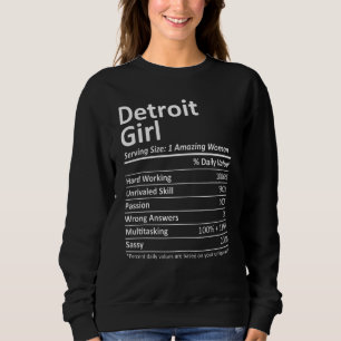 Detroit Girl Mi Michigan City Home Roots Usa Sweatshirt