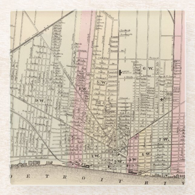 Detroit Glass Coaster (Front)