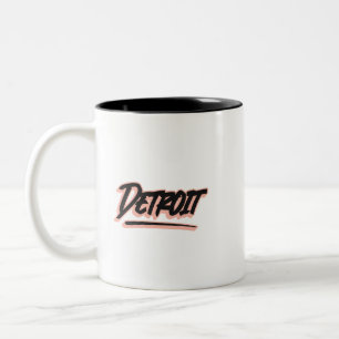 Detroit Graffiti Style  Two-Tone Coffee Mug