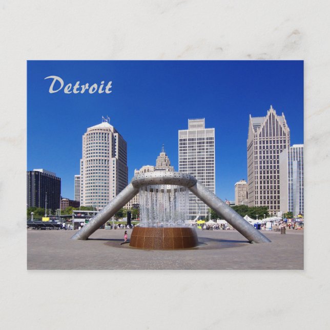 Detroit - Hart Plaza Postcard (Front)