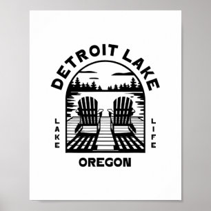 Detroit Lake Oregon Outdoors Vintage 1 Poster
