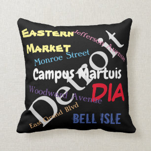 Detroit Landmark Pillow