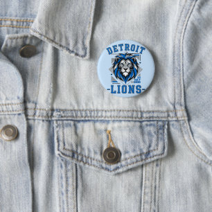 Detroit Lions football 6 Cm Round Badge