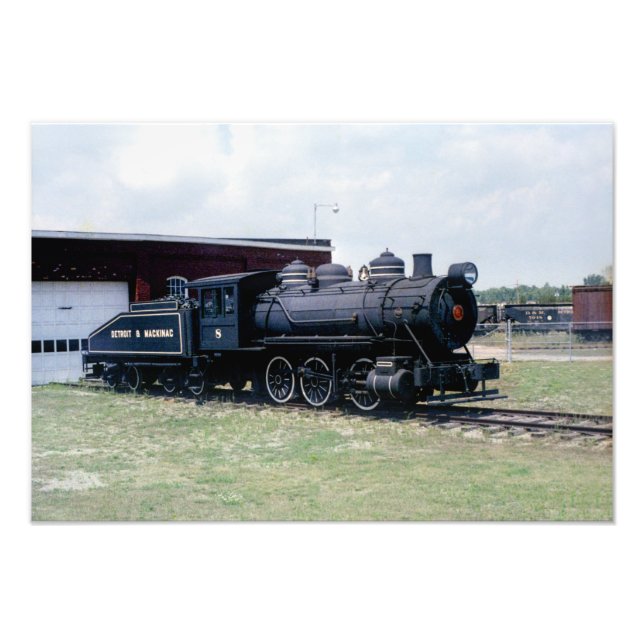 Detroit & Mackinac Railroad engine #8 Photo Print (Front)