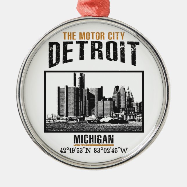 Detroit Metal Tree Decoration (Front)