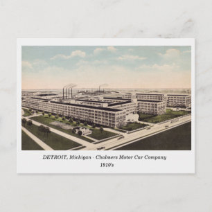 Detroit MI, Chalmers Motor Car Co old postcard