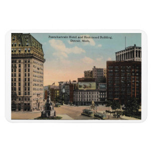 Detroit MI, Pontchartrain Hotel, Hammond Building Magnet
