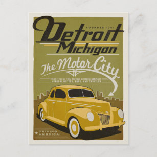Detroit, MI Postcard