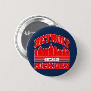 Detroit,Michigan 6 Cm Round Badge