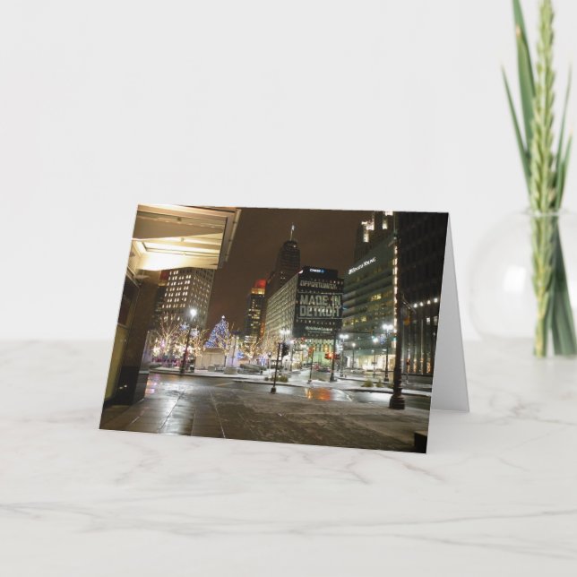 Detroit Michigan Christmas card (Front)