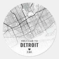 Detroit, Michigan City Map | Wedding Welcome