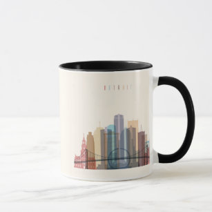 Detroit, Michigan   City Skyline Mug