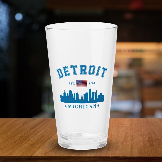 Detroit Michigan Est. 1701 Vintage Glass (Creator Uploaded)