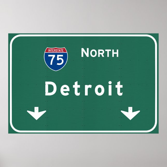 Detroit Michigan mi Interstate Highway Freeway : Poster (Front)