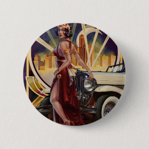 Detroit, Michigan   Motor City 6 Cm Round Badge