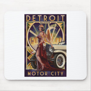 Detroit, Michigan Motor City Mouse Pad