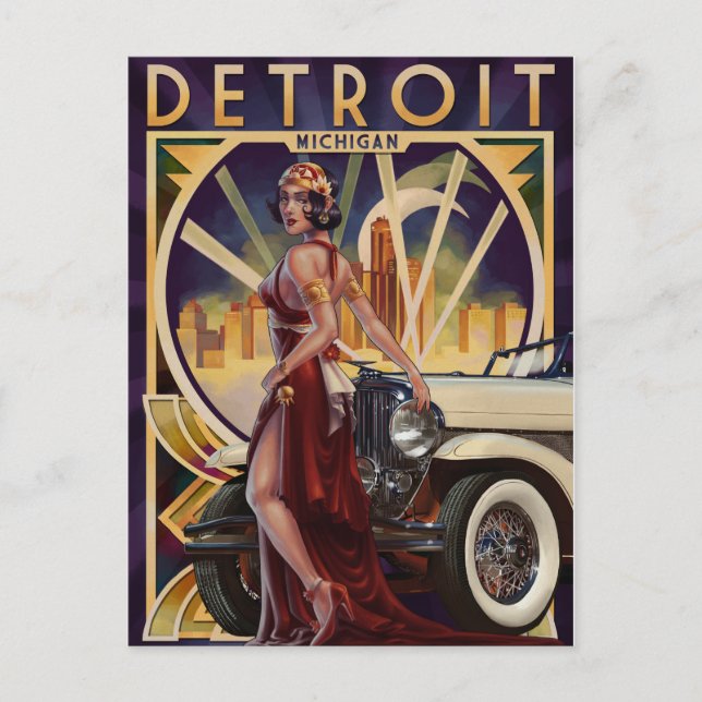 Detroit, Michigan | Motor City Postcard (Front)