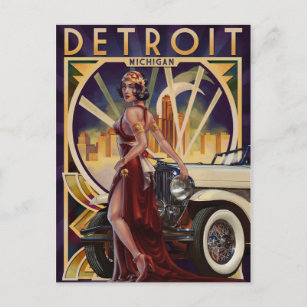 Detroit, Michigan   Motor City Postcard