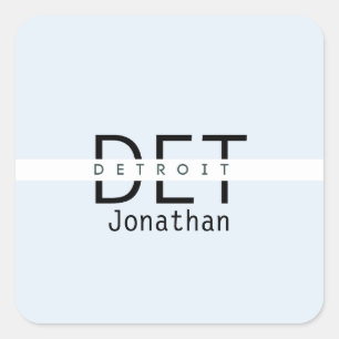 Detroit Michigan Personalised Sticker