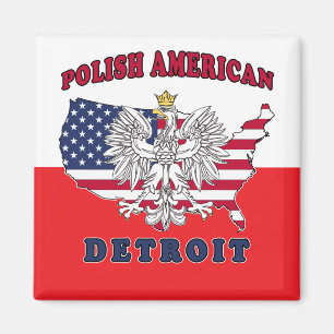 Detroit Michigan Polish Magnet