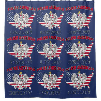 Detroit Michigan Polish Shower Curtain