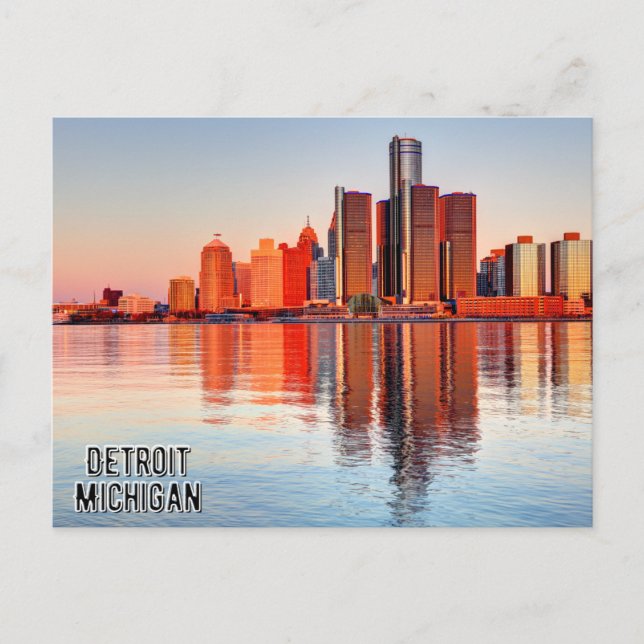 Detroit Michigan Postcard (Front)