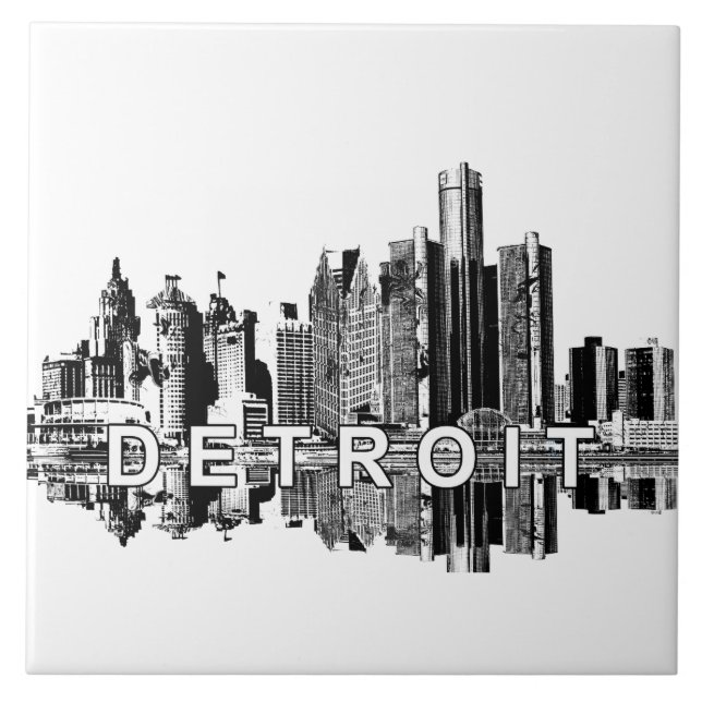 Detroit, Michigan skyline Tile (Front)