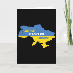 Detroit Michigan Stands With Ukraine Card