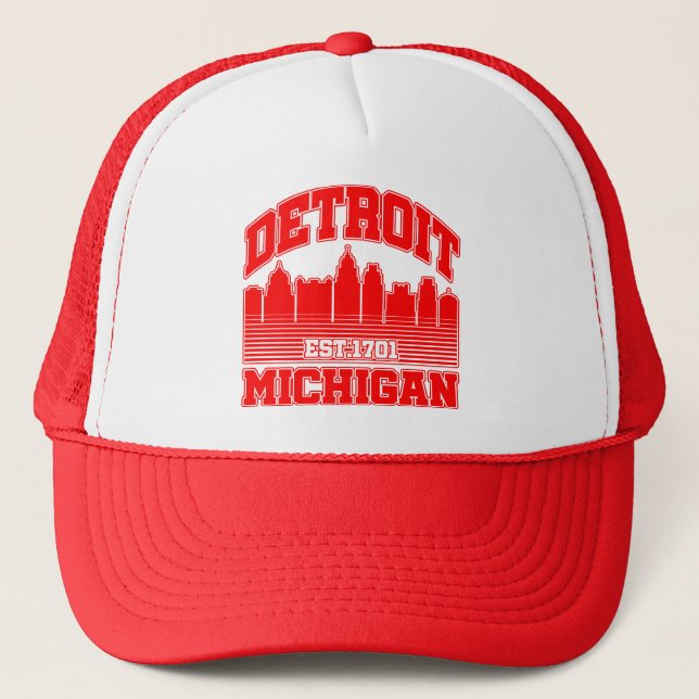 Detroit,Michigan Trucker Hat (Front)