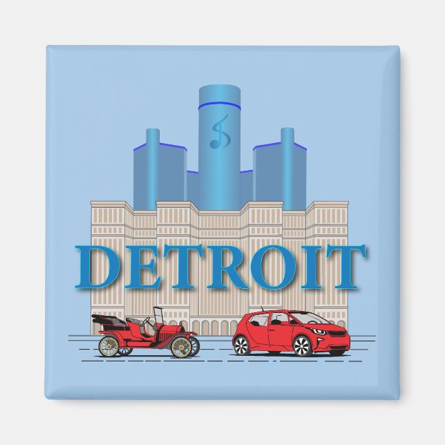 Detroit Michigan United States Magnet (Front)