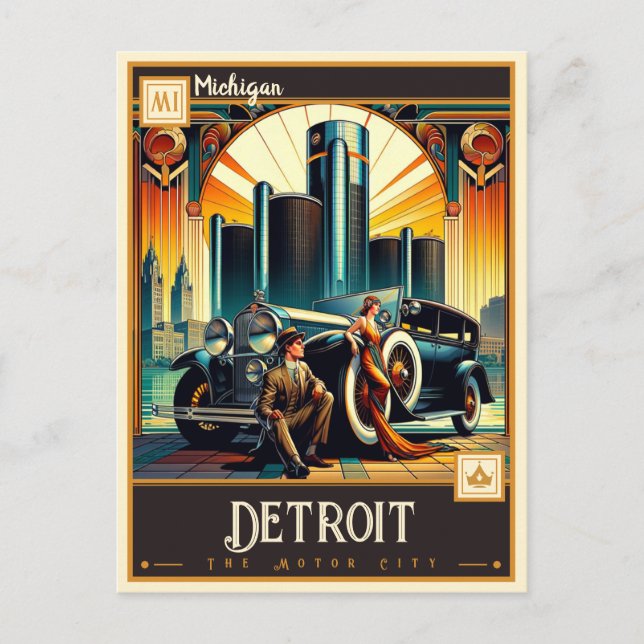 Detroit, Michigan | Vintage Postcard (Front)