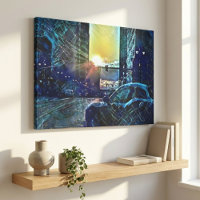 Detroit Motor City Electric Automotive Art Canvas