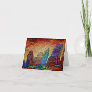 Detroit on the Rocks I - Greeting Card