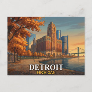 Detroit Postcard   Guardian Building Skyline