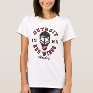 Detroit Red Wings Hockey Mask Gray Officially Lice T-Shirt
