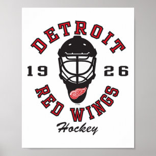 Detroit Red Wings Hockey Mask White Officially Lic Poster