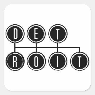 Detroit Shifter Square Sticker
