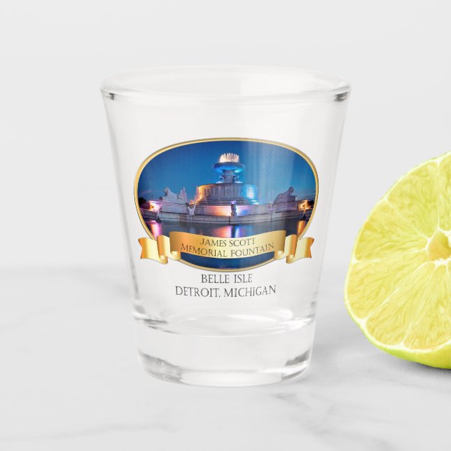 Detroit Shot Glass - Scott Fountain (Front)