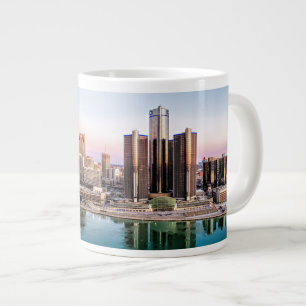 Detroit Skyline at Dawn Jumbo Mug