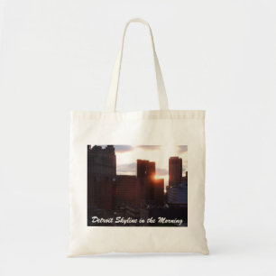 Detroit Skyline in the Morning Tote Bag