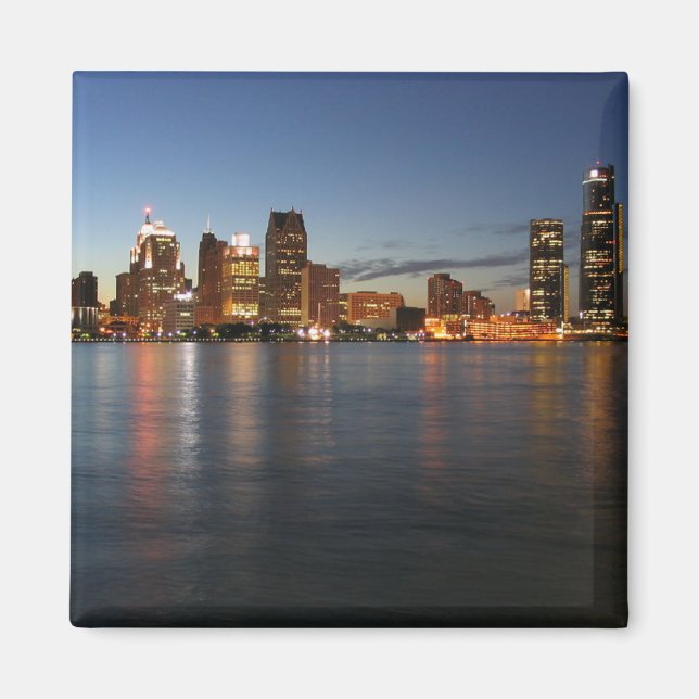 Detroit Skyline Magnet (Front)