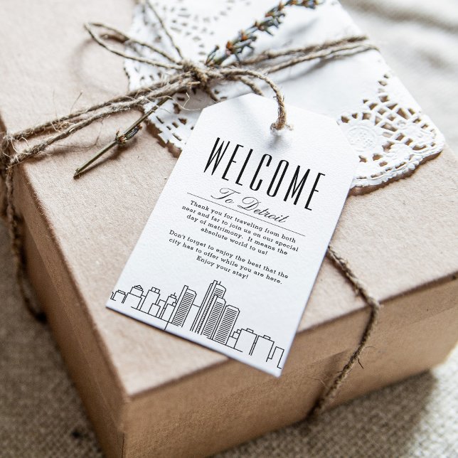 Detroit Skyline | Welcome Message Gift Tags (Creator Uploaded)