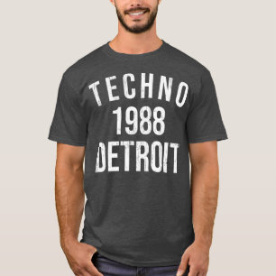 Detroit Techno 1988 - Vintage Retro DJ Dance T-Shirt