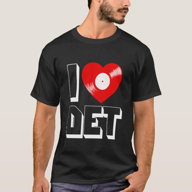 Detroit Techno House Music Festival Love Edm Dj T-Shirt (Front)