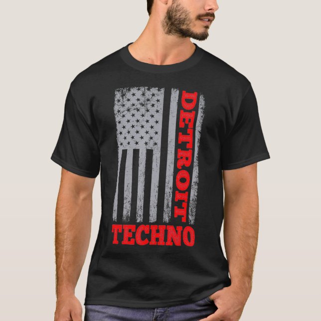 Detroit Techno House Music Festival Tech Life T-Shirt (Front)