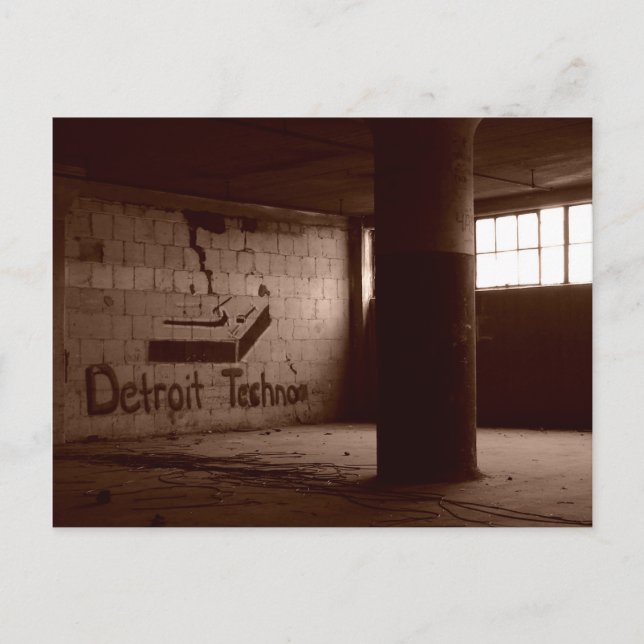 Detroit Techno (postcard) Postcard (Front)