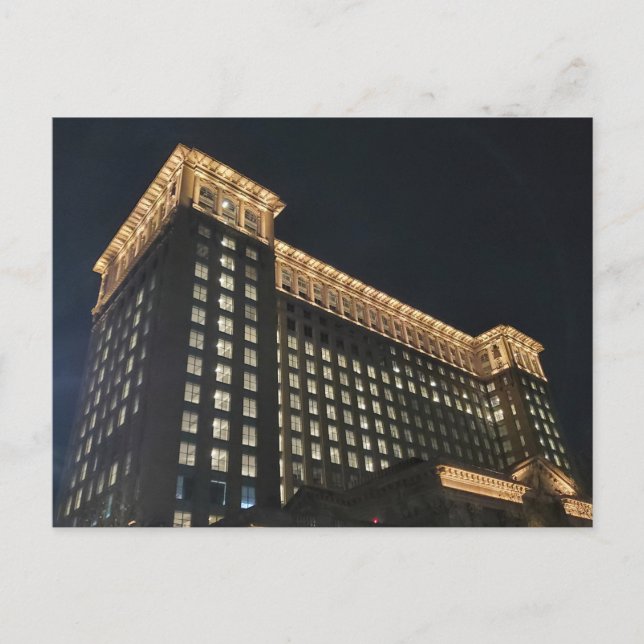 Detroit Train Station Postcard (Front)